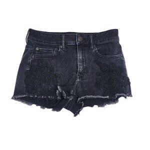 American Eagle Outfitters Shortie Shorts‎ Women's Size 4 Black Cutoffs